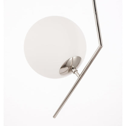 Ryland 1 Light Chrome And Frosted White Glass Pendant