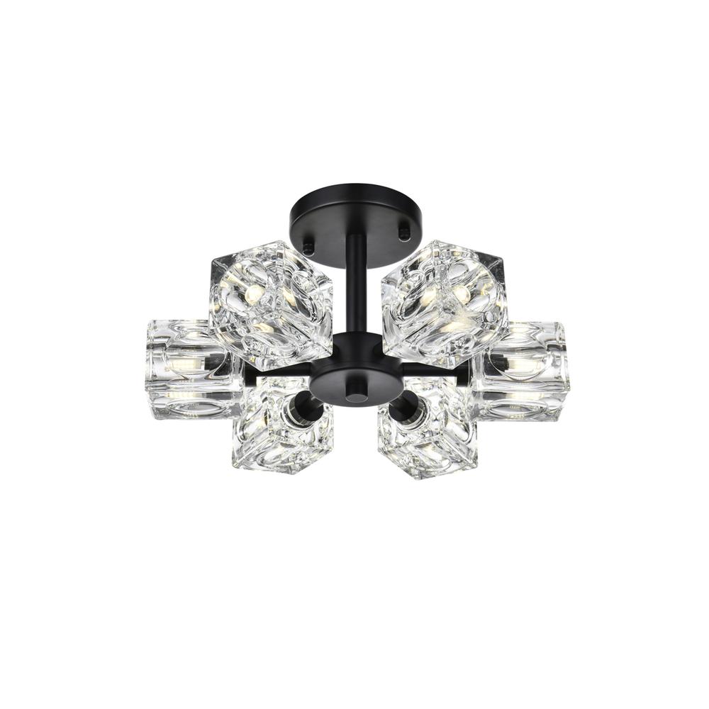 Lyra 14 inch Flush Mount in Black