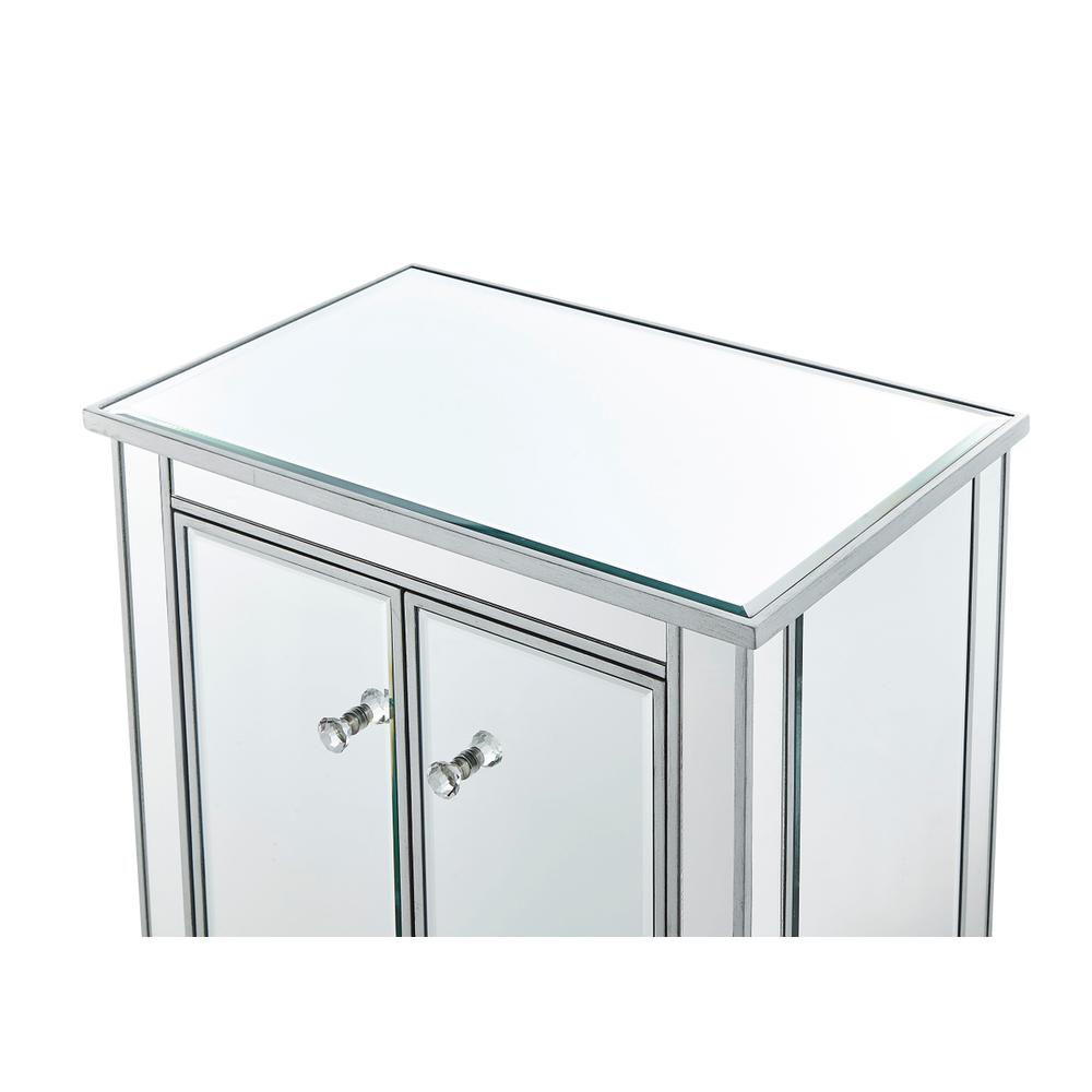 Cabinet 2 doors 24in. W x 16in. D x 26in. H in antique silver paint