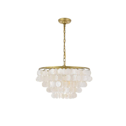 Selene 4 light Brass Pendant