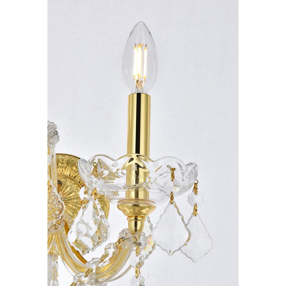 Maria Theresa 2 light Gold Wall Sconce Clear Royal Cut Crystal