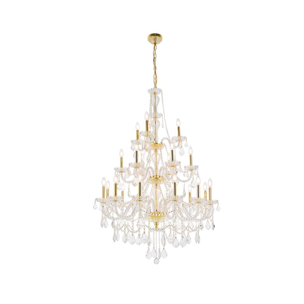 Giselle 21 light Gold Chandelier Clear Royal Cut Crystal
