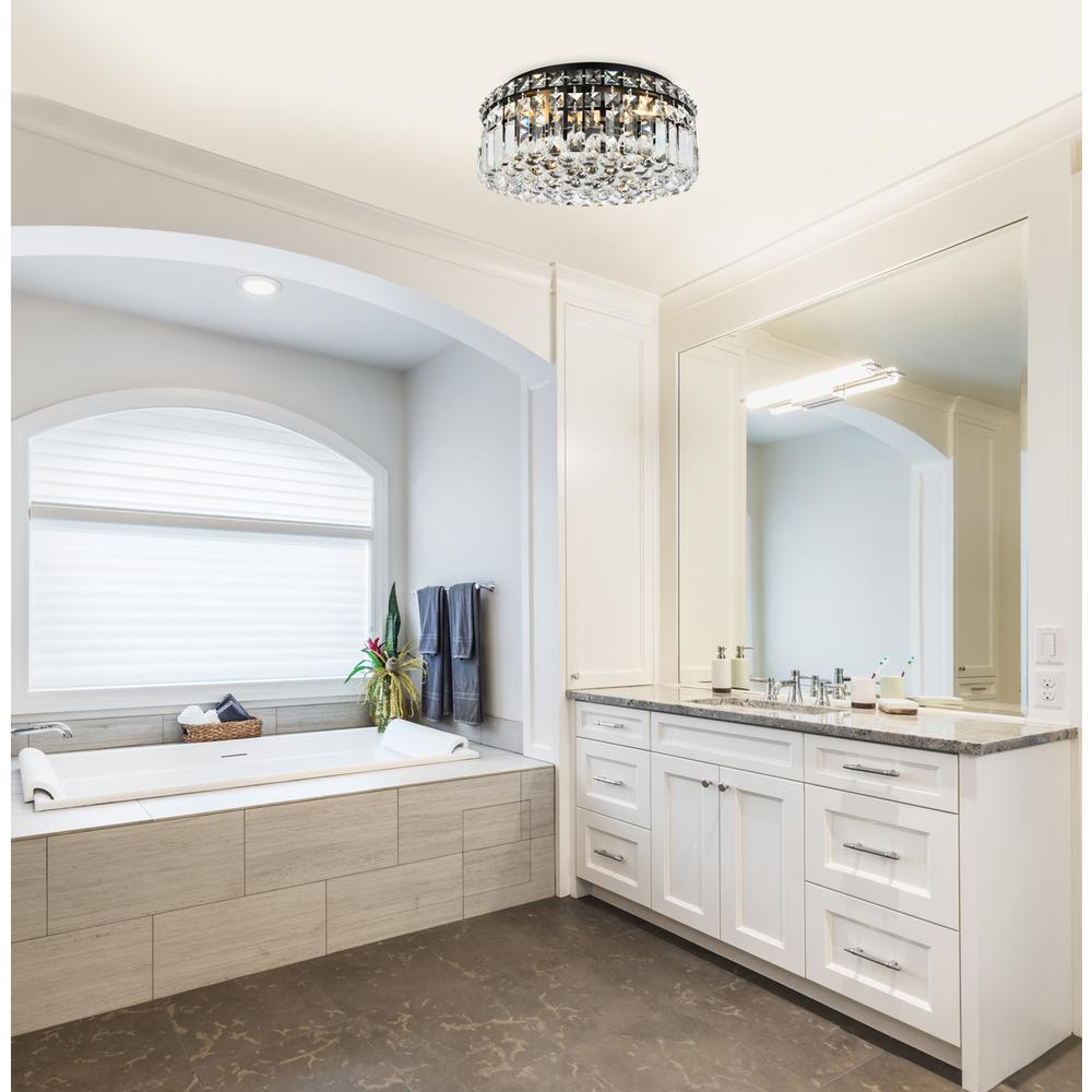 Maxime 14 inch black flush mount