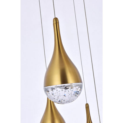Amherst 30 inch LED chandelier in satin gold