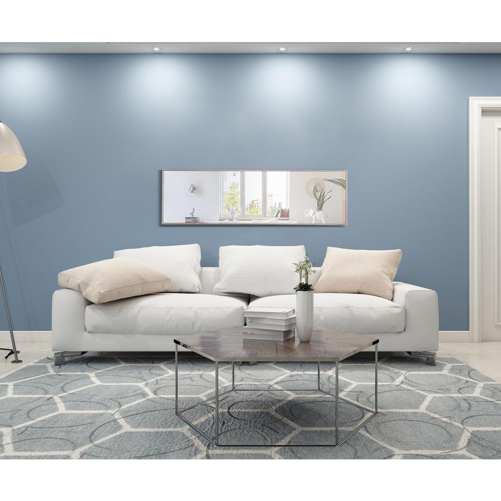 Metal frame Rectangle Mirror 18 inch Silver