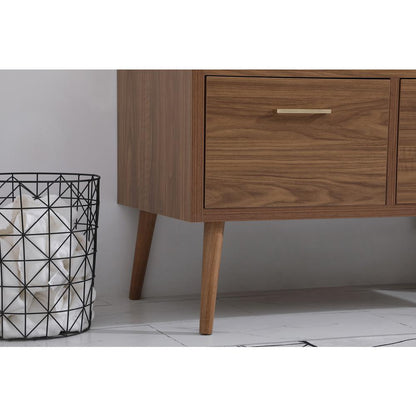 42 inch bathroom Vanity in Walnut Brown with Backsplash