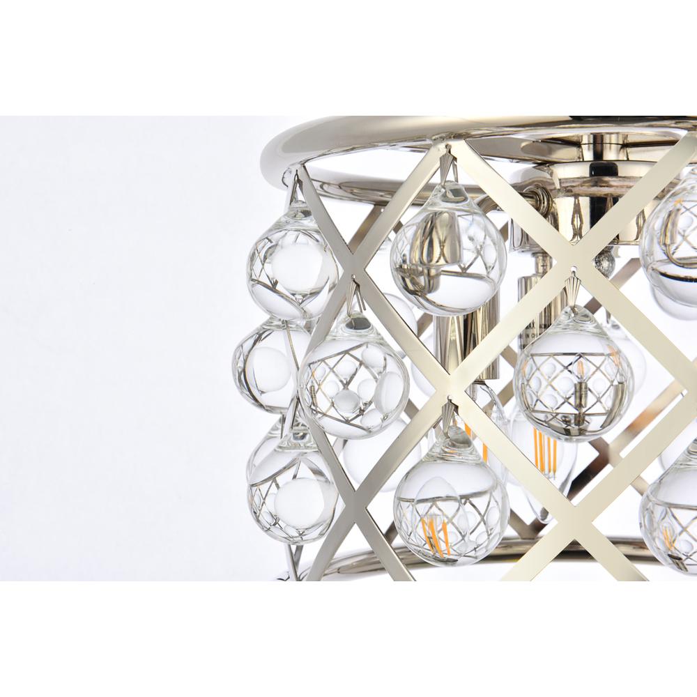 Madison 3 light polished Nickel Pendant Clear Royal Cut Crystal