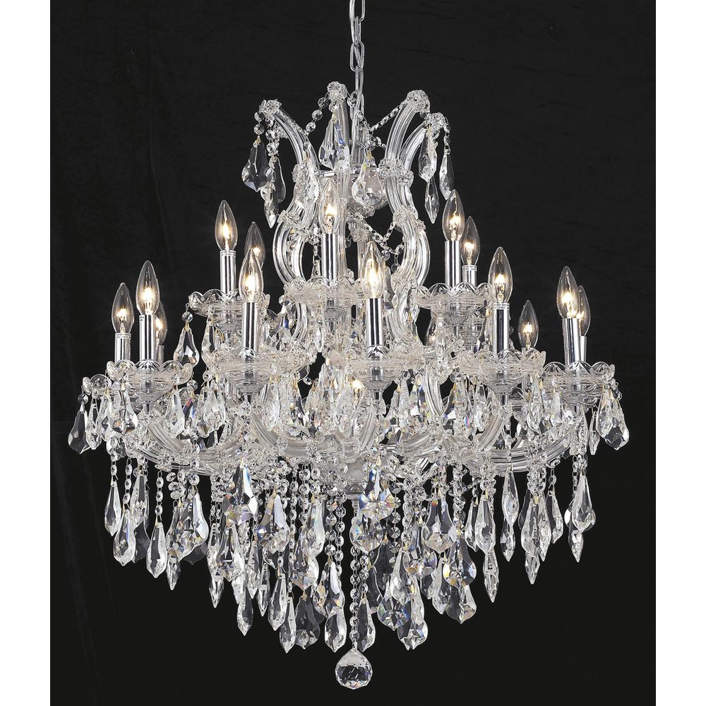 Maria Theresa 19 light Chrome Chandelier Clear Royal Cut Crystal