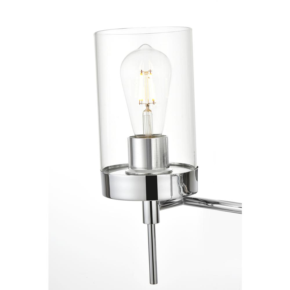 Benny 3 light Chrome and Clear Bath Sconce