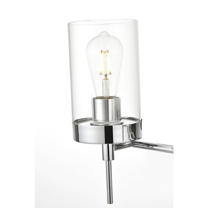 Benny 3 light Chrome and Clear Bath Sconce