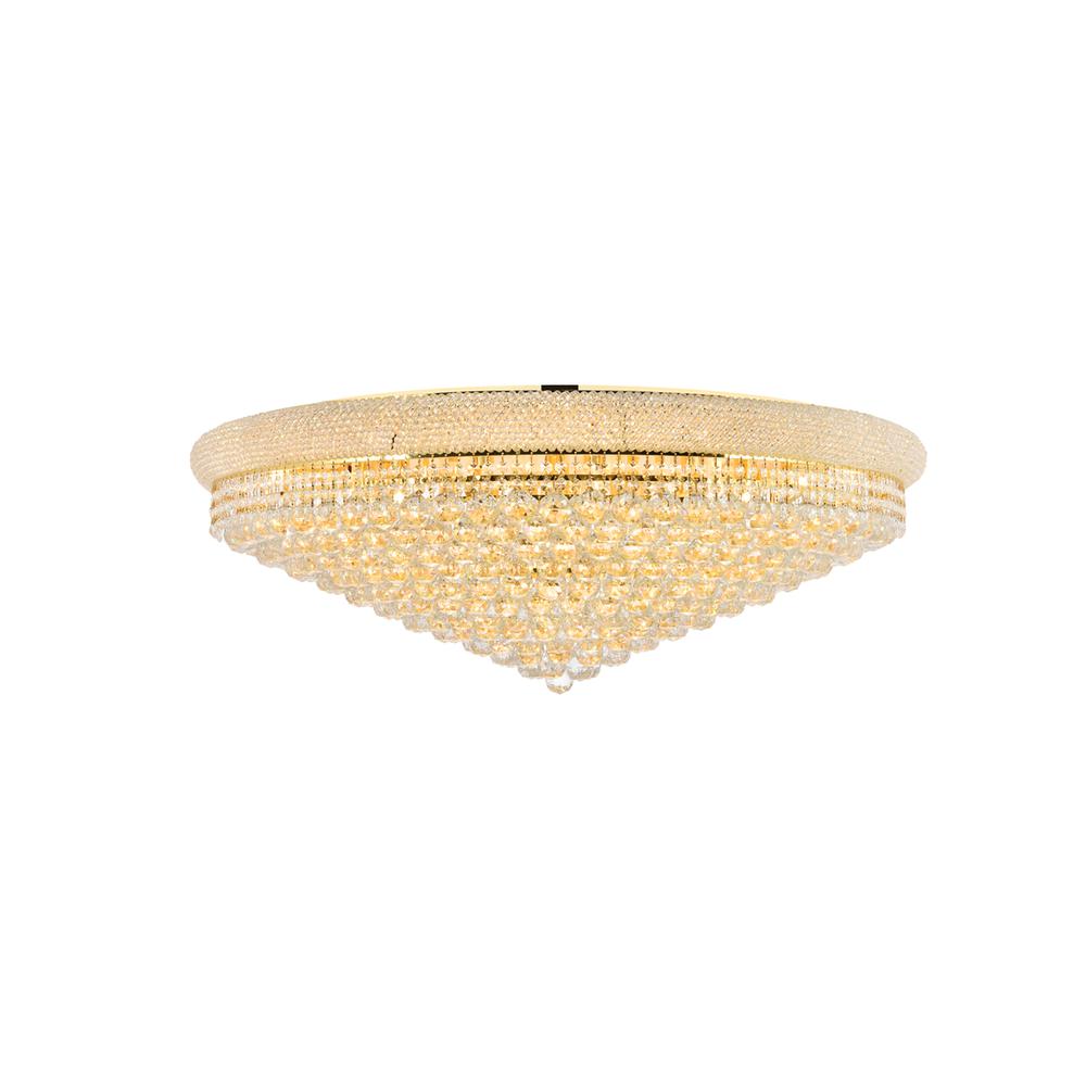 Primo 30 light Gold Flush Mount Clear Royal Cut Crystal