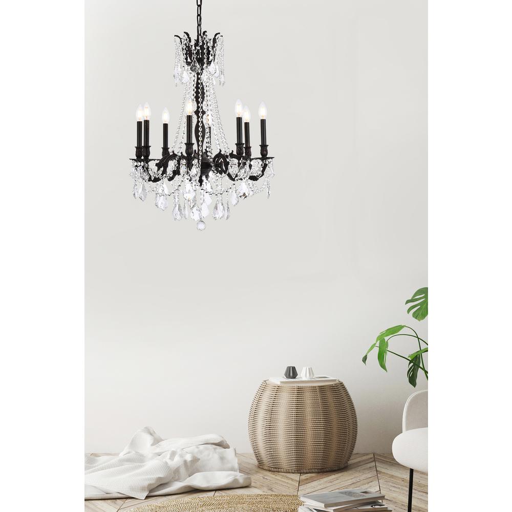 Rosalia 8 light Dark Bronze Chandelier Clear Royal Cut Crystal