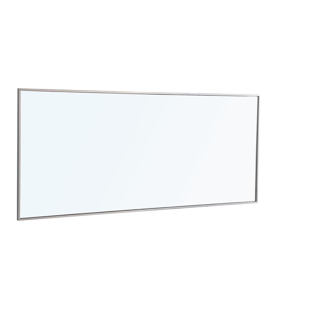 Metal frame Rectangle Mirror 30 inch Silver