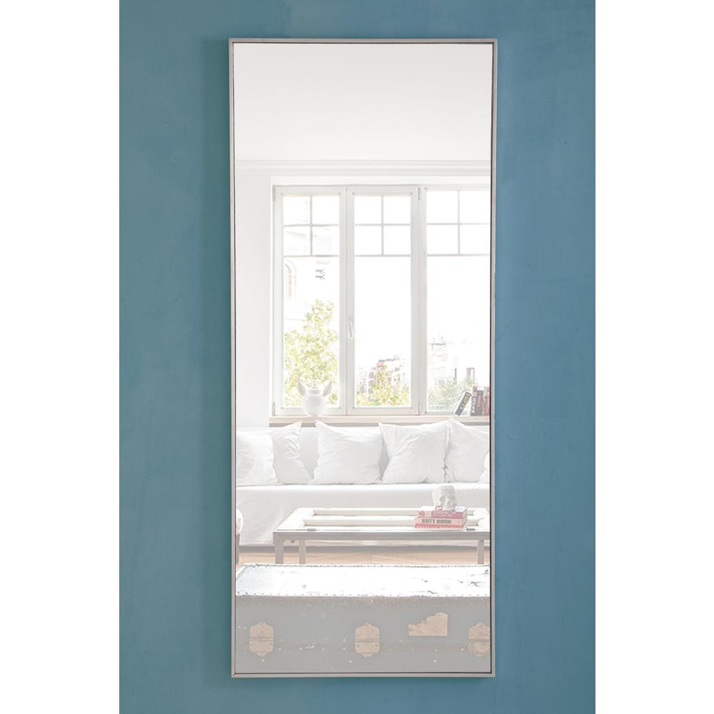 Metal frame Rectangle Mirror 30 inch Silver