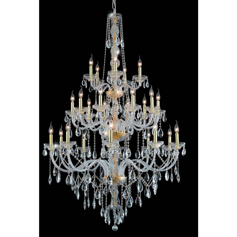 Verona 25 light Gold Chandelier Clear Royal Cut Crystal