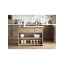 48 inch Kitchen Island in Natural Oak