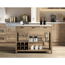 48 inch Kitchen Island in Natural Oak