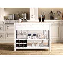 48 inch Kitchen Island in White