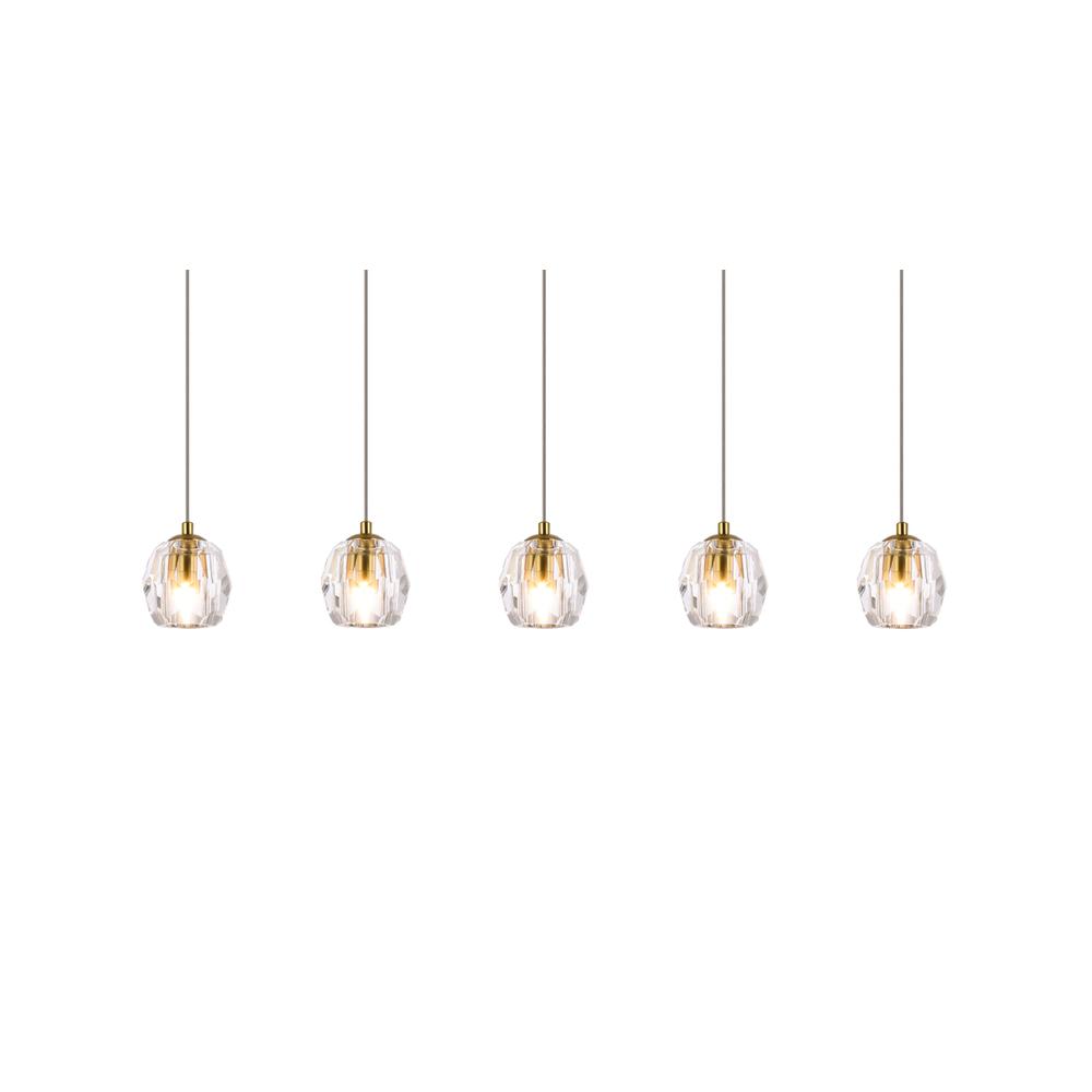 Eren 5 lights Gold pendant