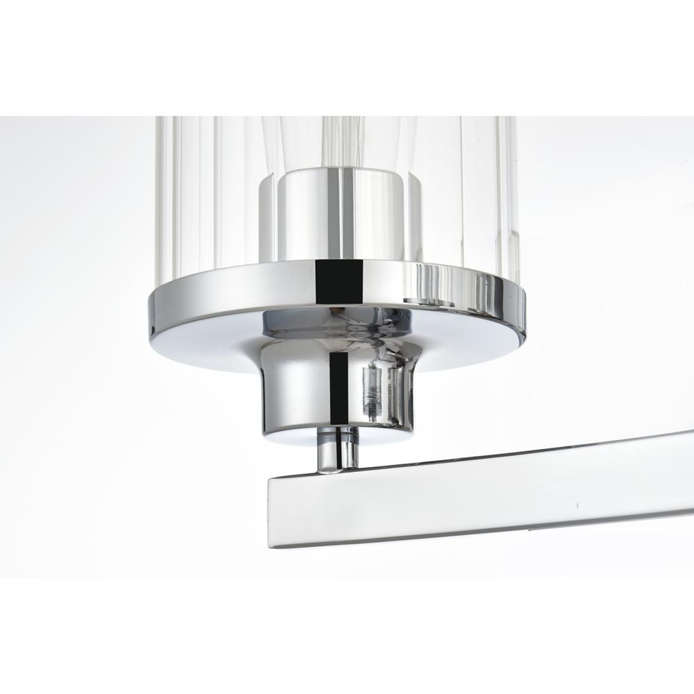 Saanvi 3 light Chrome and Clear Bath Sconce