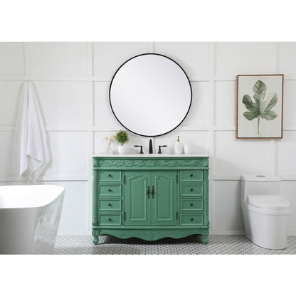 48 inch Single Bathroom vanity in vintage mint
