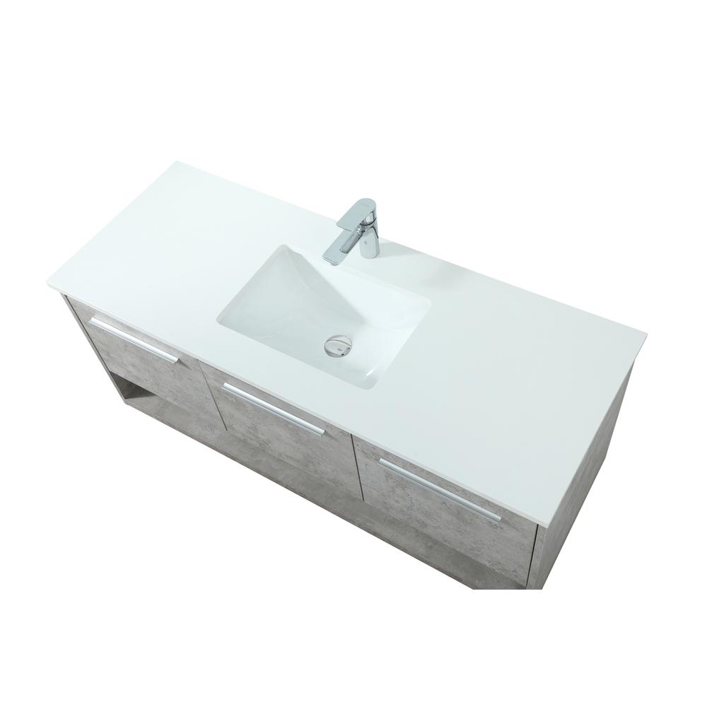 48 inch Single bathroom vanity in concrete grey