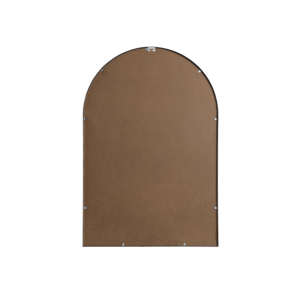Metal Frame Arch Mirror 27x40 Inch in Silver
