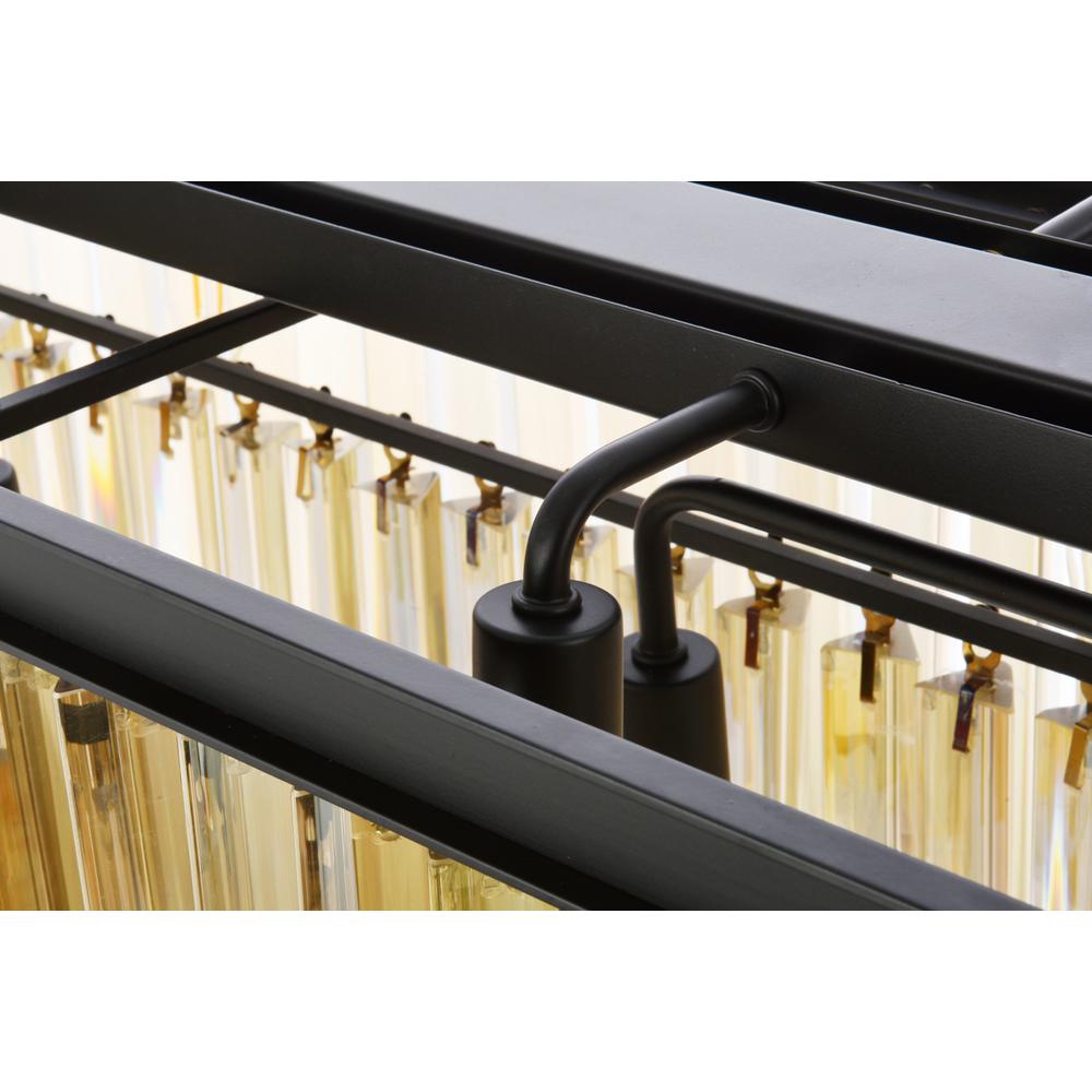 Sydney 12 light Matte Black Chandelier Golden Teak (Smoky) Royal Cut Crystal