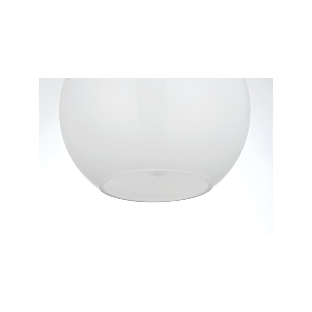 Baxter 8 Inch Pendant Frosted White Shade in Satin Gold
