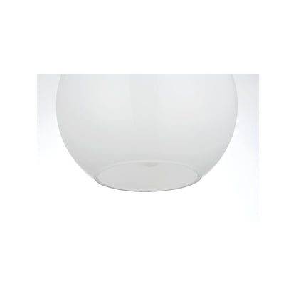 Baxter 8 Inch Pendant Frosted White Shade in Satin Gold