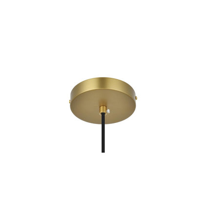 Ashwell 5 Inch Pendant Clear Shade in Satin Gold