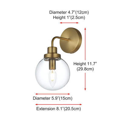 Hanson 6 inch Wall Sconce in Satin Gold