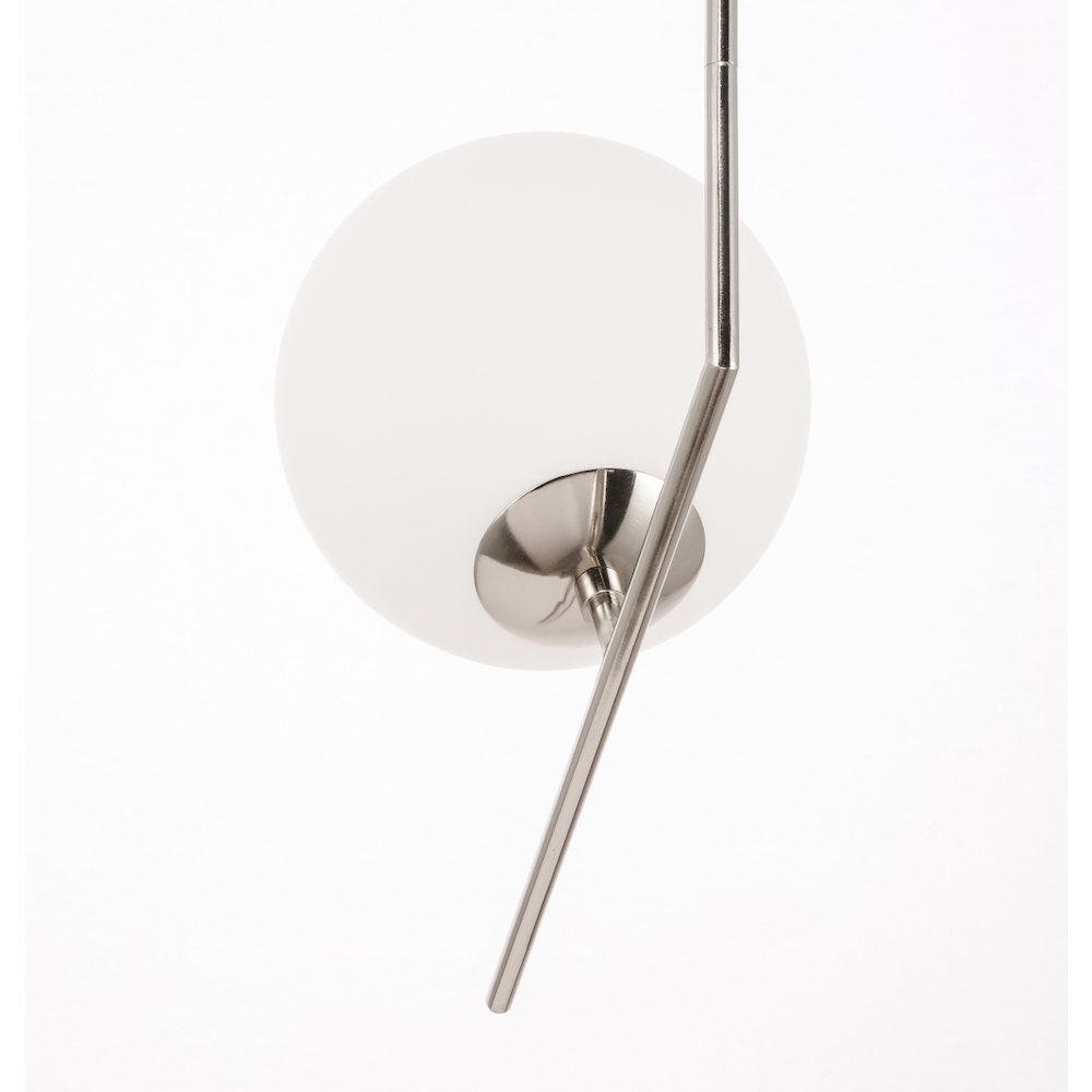 Ryland 1 Light Chrome And Frosted White Glass Pendant