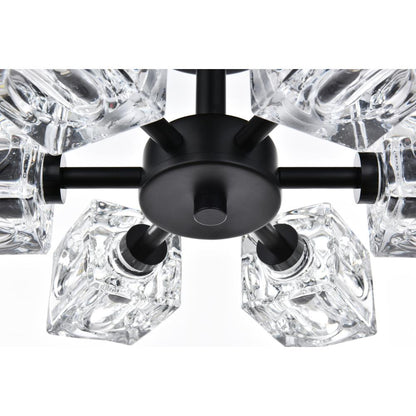 Lyra 14 inch Flush Mount in Black