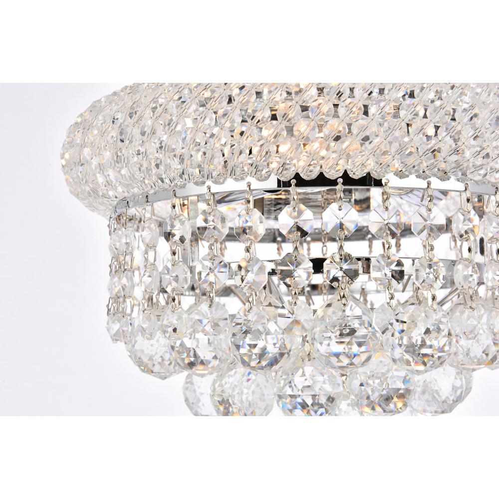 Primo 3 light Chrome Flush Mount Clear Royal Cut Crystal