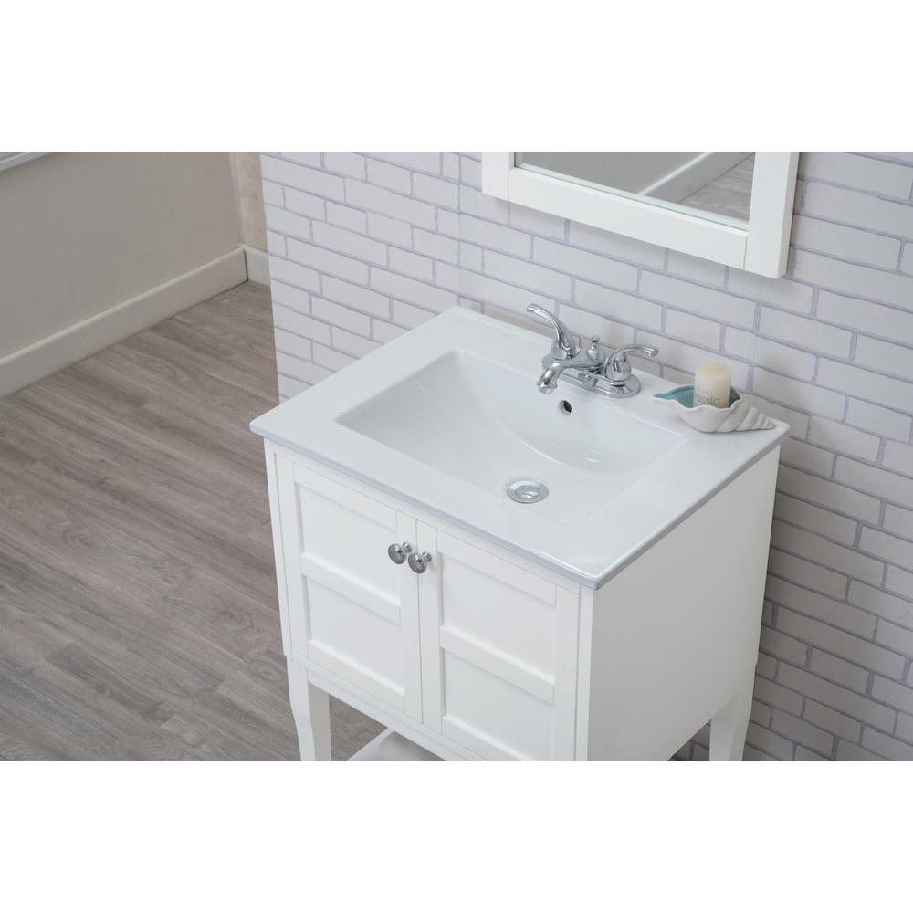 2 Doors Cabinet 24 In. X 18 In. X 34 In. In White