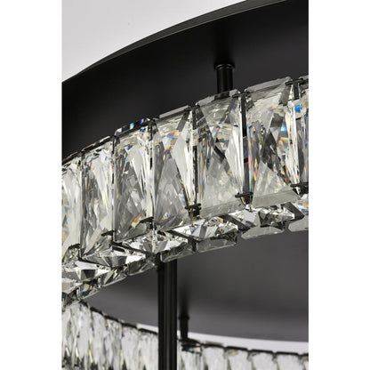 Monroe 33 inch LED double flush mount in black