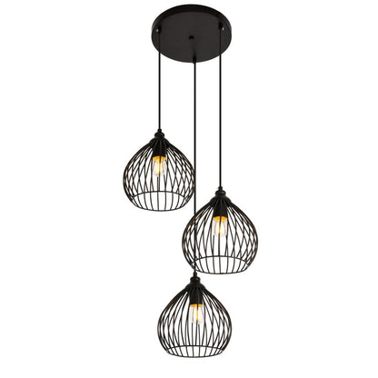 Sayer Collection Pendant D16.0 H23.1 Lt:3 Black Finish