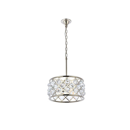 Madison 4 light polished Nickel Pendant Clear Royal Cut Crystal