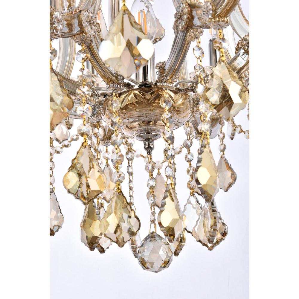 Maria Theresa 9 light Golden Teak Chandelier Golden Teak