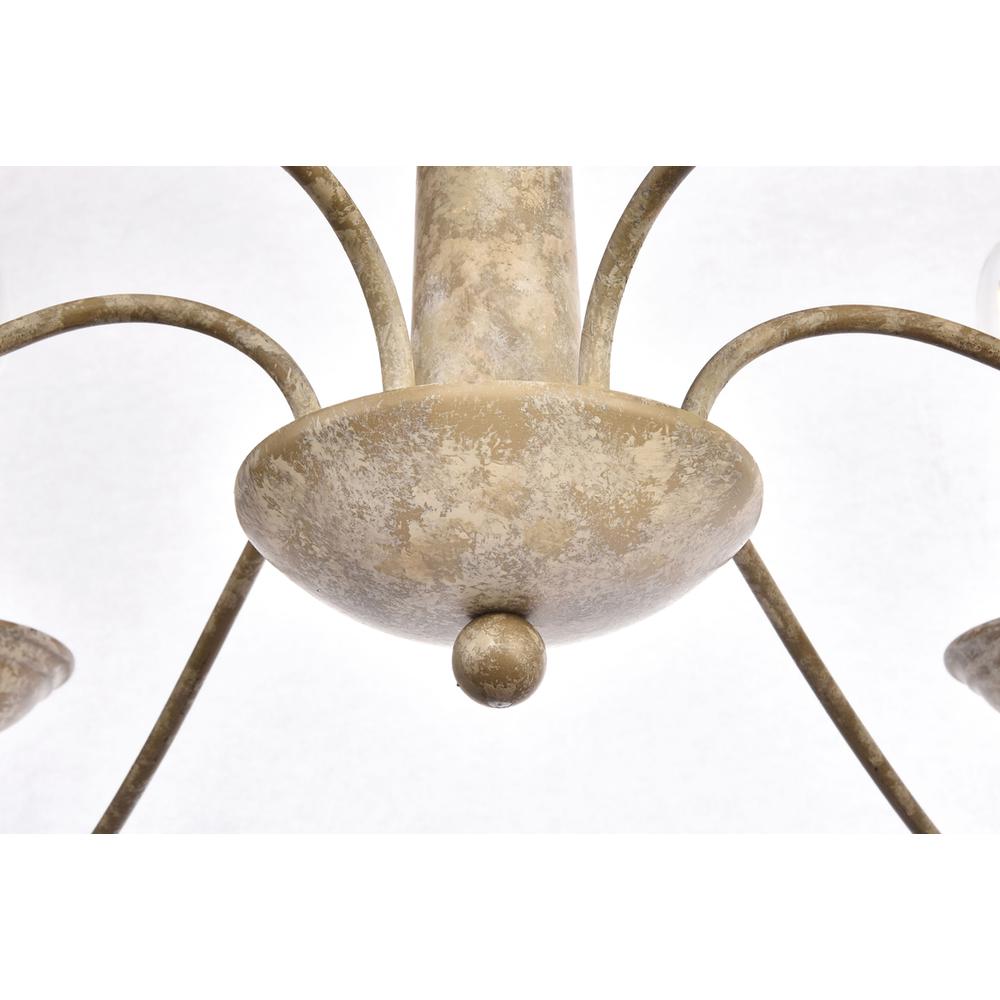 Merritt Collection Chandelier D39.8 H24 Lt:6 Weathered Dove Finish