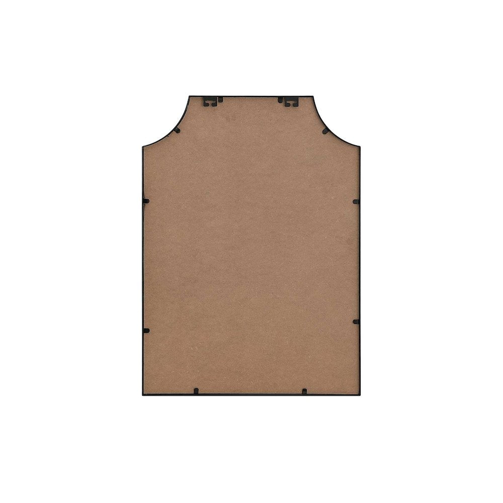 Notched Metal Mirror 22x30 inch in Black