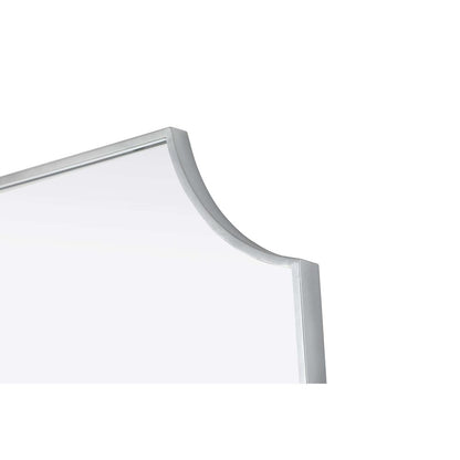 Notched Metal Mirror 27x42 inch in Silver