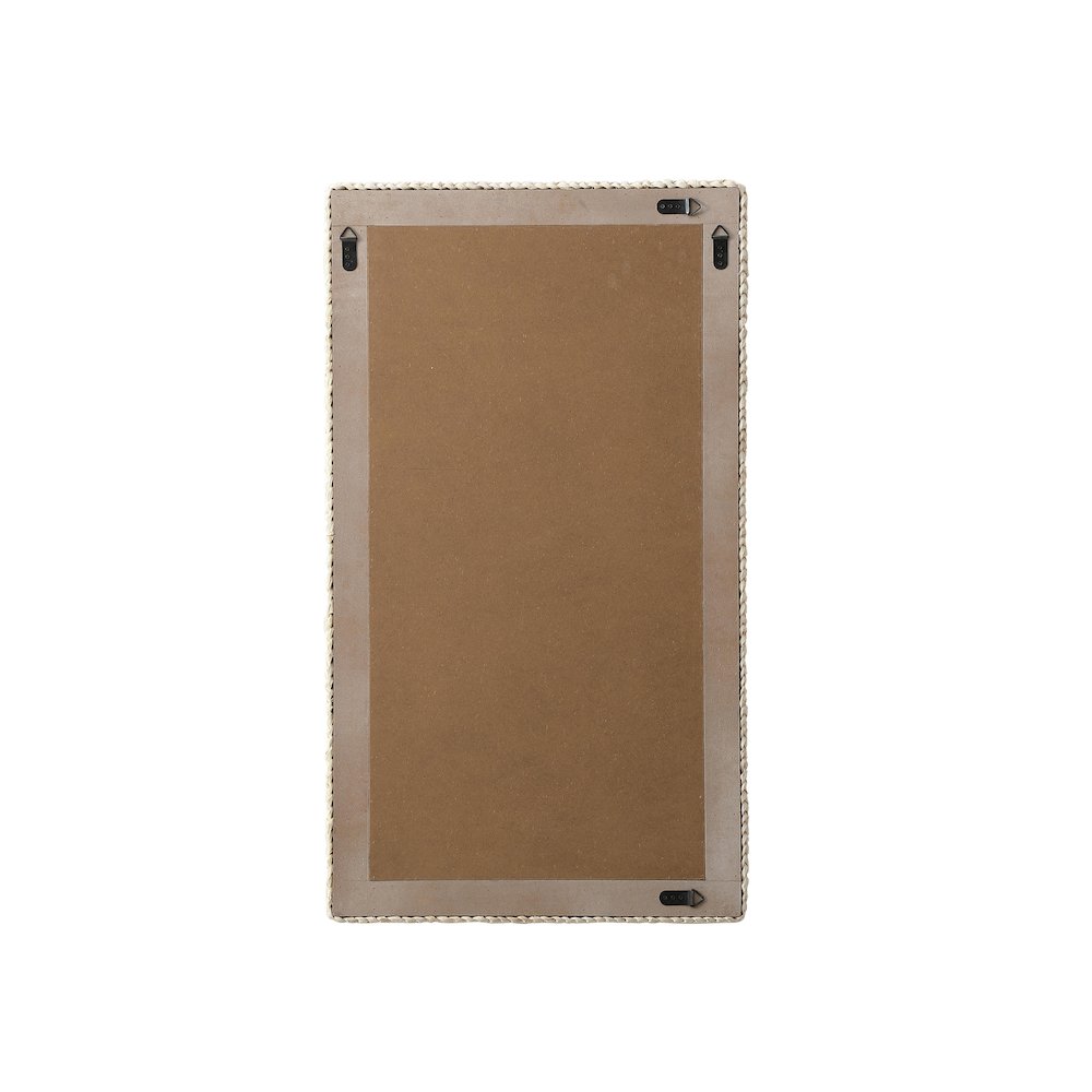 Rectangle Cornhusk Mirror 24x42 in Linen White