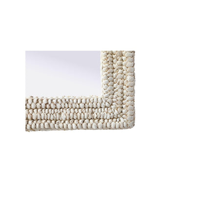 Rectangle Cornhusk Mirror 24x42 in Linen White