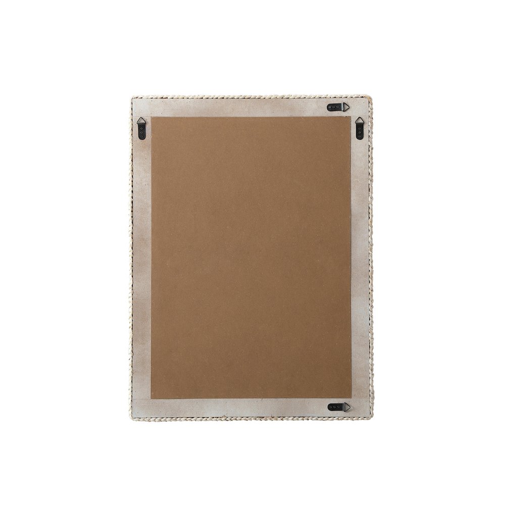 Rectangle Cornhusk Mirror 27x36 in Linen White