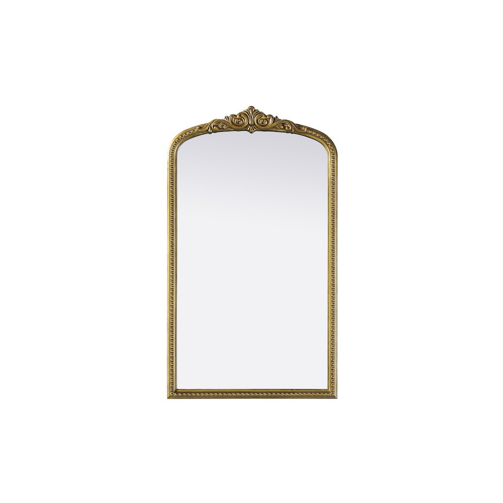 Naomi Vintage Resin Mirror 24x42 in Antique Brass