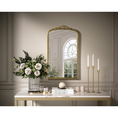 Naomi Vintage Resin Mirror 24x42 in Antique Brass