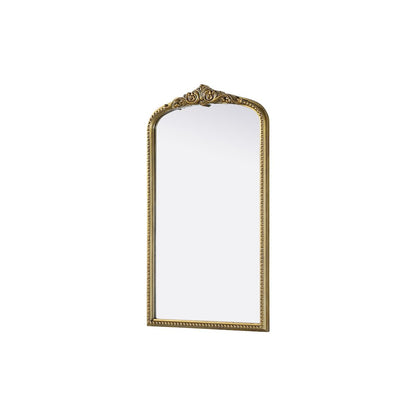 Naomi Vintage Resin Mirror 24x42 in Antique Brass