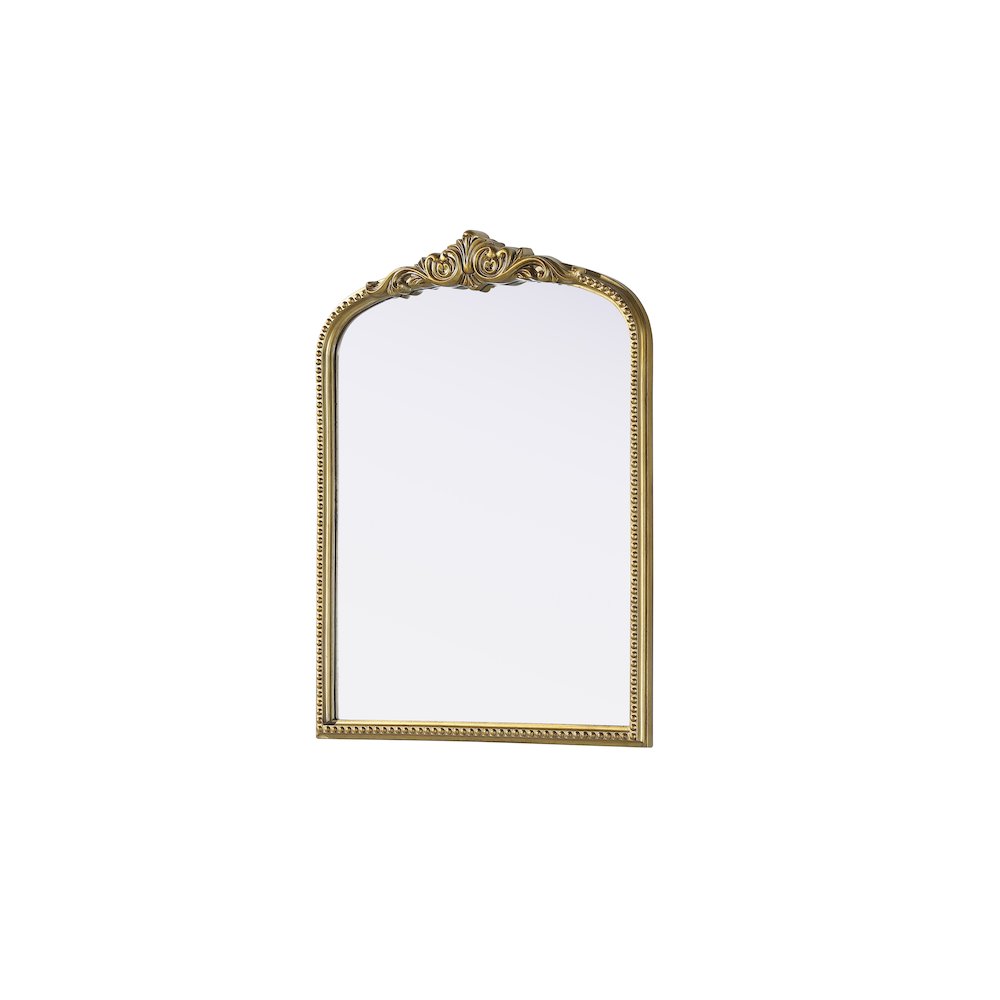 Naomi Vintage Resin Mirror 27x36 in Antique Brass